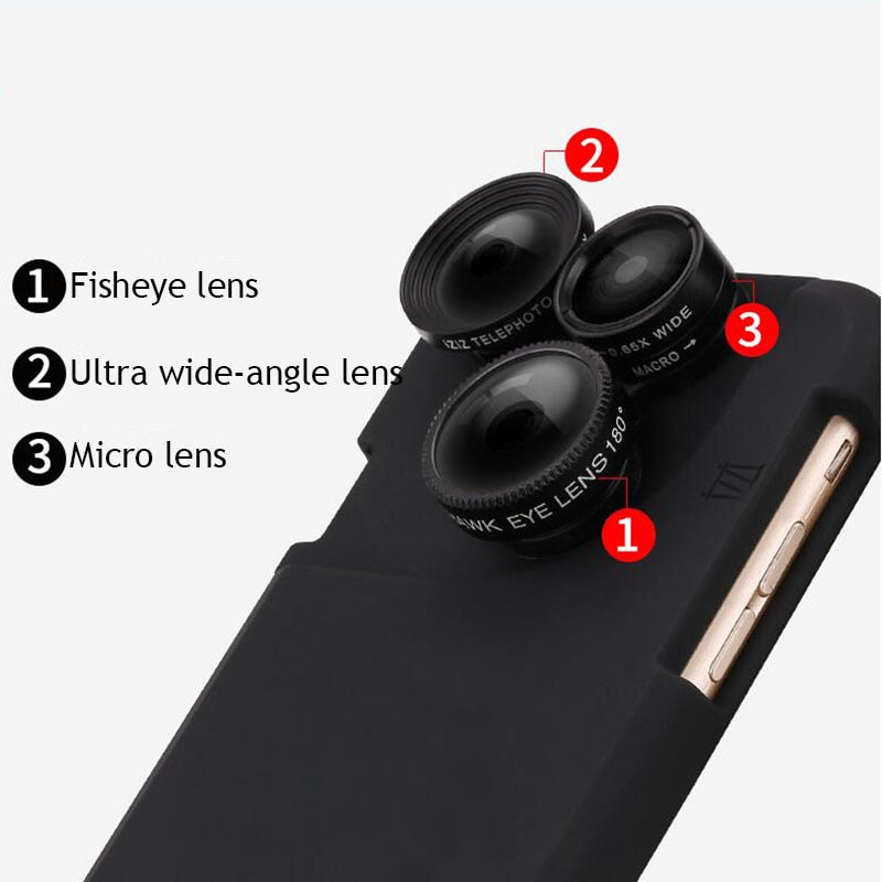 4 In 1 Telescope lense Mobile Phone Case for Iphone x 8plus 7 plus 6 plus 8 7 6s Camera lenses Outdoor Hunting