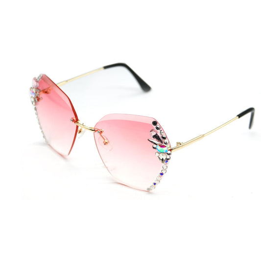 Women's Rhinestone Frameless Sunglasses