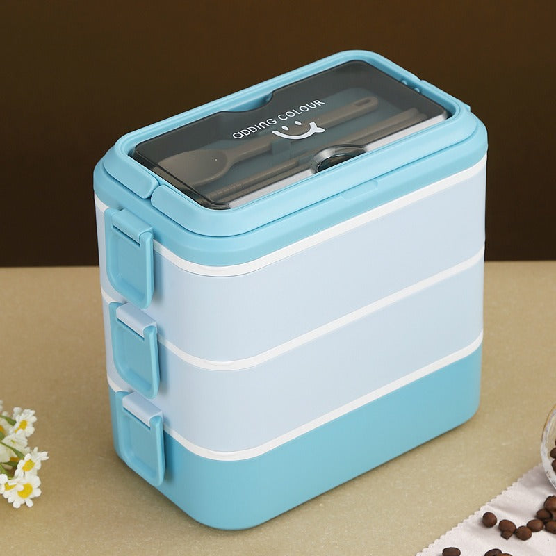 304 stainless steel lunch bento box heating portable fast food insulation multi-layer microwave lunch box