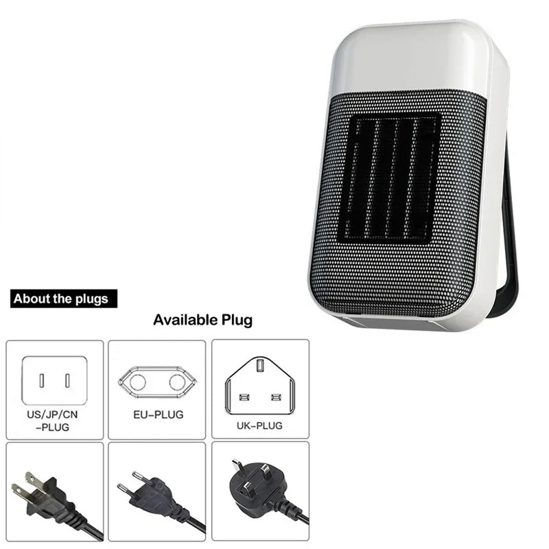 500W Electric Fan Heater Space Heater PTC Fast Heating 110V/220V Office Desktop Portable Electric Heater Radiator Air Heaters