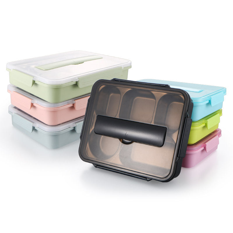 304 Stainless Steel Insulated Lunch Box Office Worker Divided Lunch Box Student Canteen Plate Adult Japanese Lunch Box